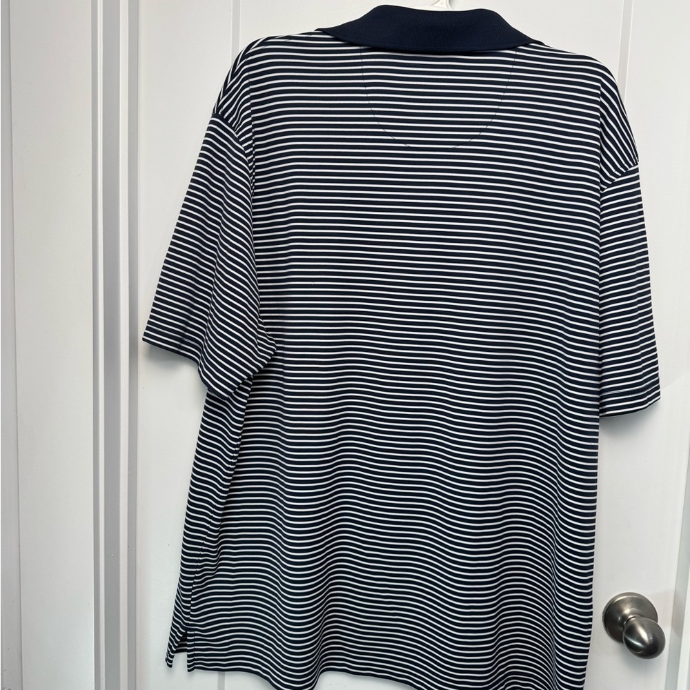 Jack Nicklaus Men's XXL Blue & White Striped Golf Polo Short Sleeve - Picture 7 of 7